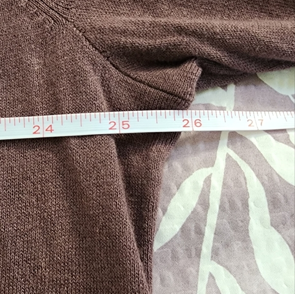 Logo women's mauve cardigan sweater with ruffle lace hem size extra large XL - Picture 10 of 13